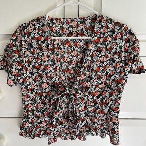 Shein floral crop top